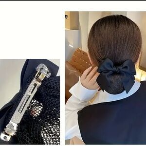 ❤️ NWT hair net clip barrette bow
